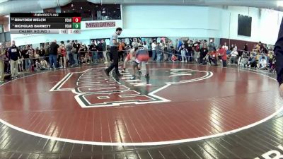 140 lbs Champ. Round 1 - Nicholas Barrett, Grizzly Wrestling Club vs Brayden Welch, Fighting Hornets WC