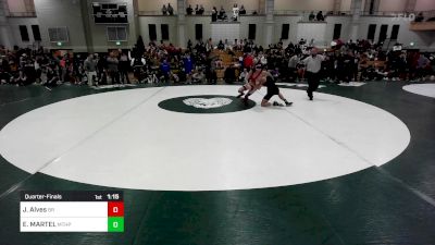 132 lbs Quarterfinal - Jack Alves, Bridgewater-Raynham vs ETHAN MARTEL, Mt. Hope