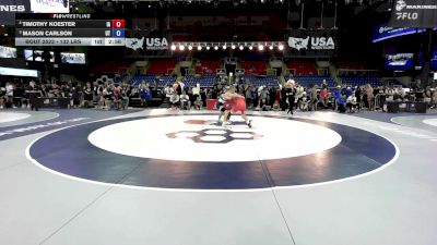 132 lbs Cons. Sub-semis - Timothy Koester, IA vs Mason Carlson, UT