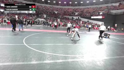 125 lbs Quarterfinal - Tate Lindner, Iowa-Grant Wrestling Club vs Lucas Saron, Cedarburg Matdogs