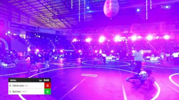 95 lbs Consi Of 8 #1 - Kasseus Delarosa, Valley Bad Boys vs Corban Barker, Jackson County Wrestling