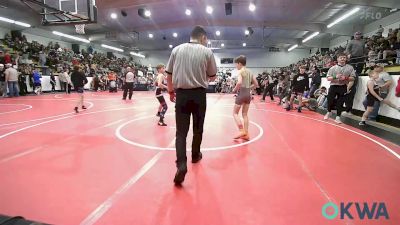 80 lbs Quarterfinal - Asher Hobbs, Salina Wrestling Club vs Kayden Lowry, Grove Takedown Club