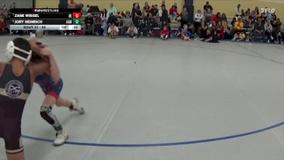 65 lbs Quarterfinal - Jory Heinrich, American Outlaws Wrestling vs Zane Wiegel, DC Elite