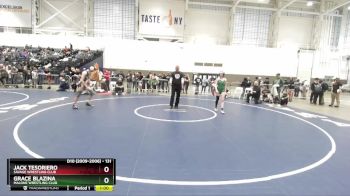 131 lbs Cons. Round 4 - Jack Tesoriero, Savage Wrestling Club vs Grace Blazina, Malone Wrestling Club