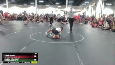 84 lbs Round 4 (6 Team) - Kasey Kennedy, Mat Warriors Blue vs Abby Neidig, Quaker Nation Black