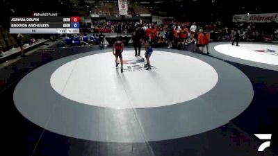 96 lbs Joshua Delfin, KCWA - Kern County Wrestling Association vs Brixton Archuleta, OCWA - Orange County Wrestling Association