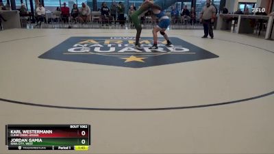 JV-22 lbs Round 1 - Jordan Gamia, Iowa City, West vs Karl Westermann, Clear Creek-Amana