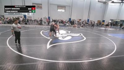 285 lbs Champ. Round 2 - Scotty Edwards, Muskingum vs John Robyck, Elmira College