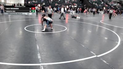 132 lbs 2nd Place Match - Binaya Rai, BV Bison vs Max Brummer, Gretna East