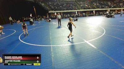 58 lbs Round 1 - Sawyer Mulnix, Iowa vs Ruger Hoveland, Riverhawk Wrestling Club