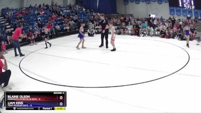 59 lbs Round 4 (6 Team) - Liam King, Team Missouri Boys vs Blaine Olson, Minnesota Storm Blue Boys