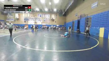 105lbs Cons. Round 6 - Chloe Bradley, Cleveland (Girls) vs Isabella Berger, Granger (Girls)