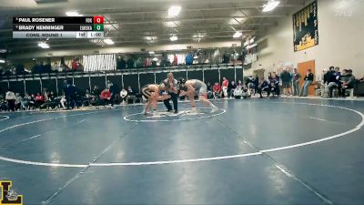 165 lbs Cons. Round 1 - Brady Nenninger, Eureka vs Paul Rosener, Fox