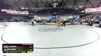 1B/2B 182 1st Place Match - Ricky Cisneros, Granger vs Hayden Queen, Forks