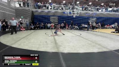 66 lbs Cons. Round 2 - Bronson Tviede, Middleton Wrestling Club vs Shea McNew, Nampa Christian