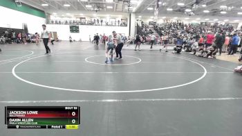 80 lbs Champ. Round 1 - Daxin Allen, Paola Wrestling Club vs Jackson Lowe, BullTrained