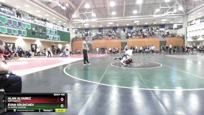 132 lbs Cons. Round 1 - Alan Alvarez, San Marcos vs Evan Krunchev, La Costa Canyon