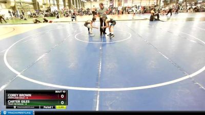 76 lbs Rd# 6- 9:00am Saturday Final Pool - Corey Brown, Maryland Gold vs Carter Giles, Team Michigan