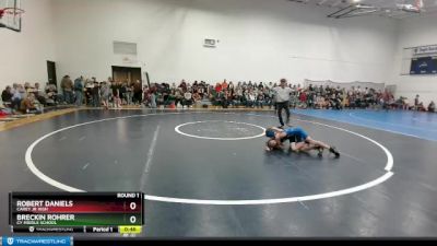 76-77 lbs Round 1 - Robert Daniels, Carey Jr High vs Breckin Rohrer, CY Middle School