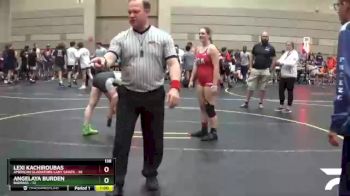 138 lbs Placement - Angelaya Burden, BadBass vs Lexi Kachiroubas, American Gladiators-Lady Saints