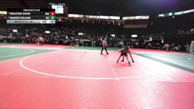 85 lbs 5th Place Match - Braxton Davis, WAD1 vs Mason Collins, EAG2