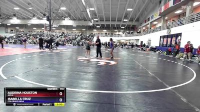 110 lbs Cons. Round 3 - Audrina Houston, Avila vs Isabella Cruz, Colorado Mesa