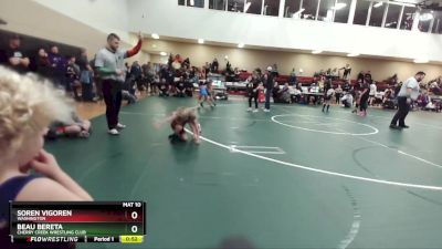 53 lbs Quarterfinal - Soren Vigoren, Washington vs Beau Bereta, Cherry Creek Wrestling Club