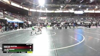 98 lbs Cons. Round 2 - Sawyer Huston, Timberlake vs Caleb Adams, Lakeland