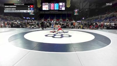 106 lbs Cons. Rd Of 64 - Evan Centeno, UT vs Landon Dietz, OK