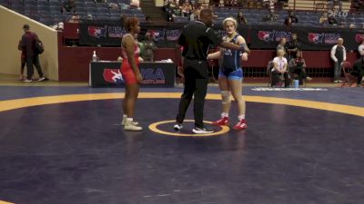 76 lbs Cons. Round 1 - Sakeena Hudgin, Beat The Streets Cleveland vs Madeline Hodges, Warrior Trained Wrestling