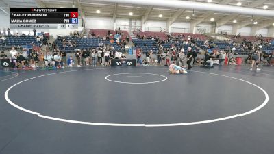 105 lbs Champ. Rd Of 16 - Hailey Robinson, Thermopolis Wrestling Club vs Malia Gomez, Patriots Wrestling Club