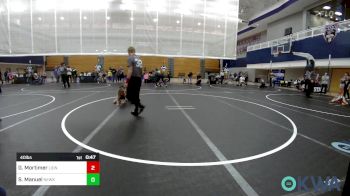 40 lbs Semifinal - Grayson Mortimer, Lions Wrestling Academy vs Stetson Manuel, Newkirk Takedown Club