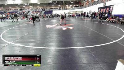 174 lbs Quarterfinal - Abel Nava, Providence (Mont.) vs Devin Crawford, Montana State-Northern