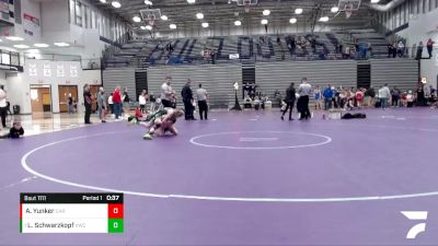 97-106 lbs Cons. Semi - Logan Schwarzkopf, Valparaiso Wrestling Club vs Austin Yunker, Carmel