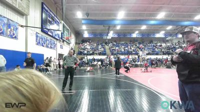 66 lbs Quarterfinal - Corbin Morrow, Wyandotte Youth Wrestling vs Wyatt Garcia, Wagoner Takedown Club