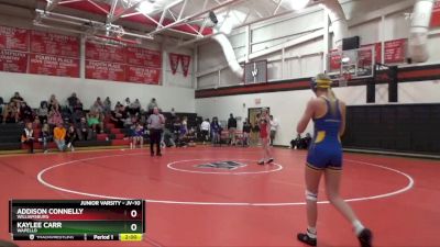 JV-10 lbs Round 3 - Addison Connelly, Williamsburg vs Kaylee Carr, Wapello