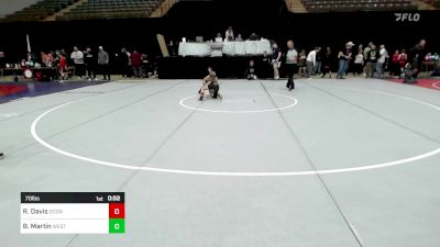 70 lbs Semifinal - Roman Davis, Oconee Youth Wrestling vs Brian Martin, West Forsyth Wrestling Club