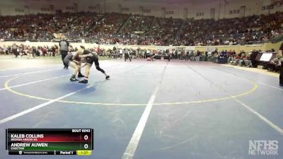 6A-126 lbs Quarterfinal - Andrew Auwen, Choctaw vs Kaleb Collins, Broken Arrow Hs