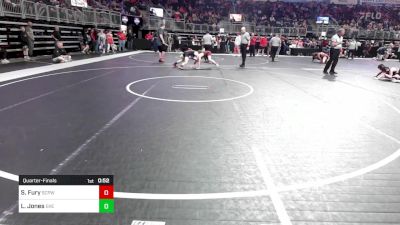 110 lbs Quarterfinal - Steele Fury, South Central Punisher Wrestling Club vs Liam Jones, East Kansas Eagles