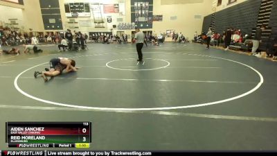 113 lbs Champ. Round 1 - Reid Moreland, Ellensburg vs Aiden Sanchez, East Valley (Yakima)