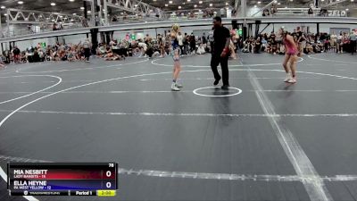 84 lbs Semis (4 Team) - Ella Heyne, PA West Yellow vs Mia Nesbitt, Lady Bandits