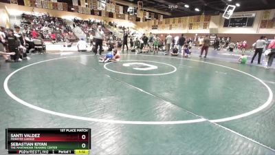 102 lbs 1st Place Match - Santi Valdez, Monster Garage vs Sebastian Kiyan, The Mantanona Training Center