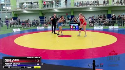 61kg 3rd Place Match - Alexis Lavers, Sackville WC vs Aleena Dhanji, Kempenfelt Bay WC