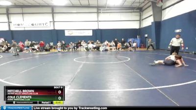75-80 lbs Round 1 - Mitchell Brown, Silver Valley Wrestling Club vs Cole Clements, Hawk Wrestling Club