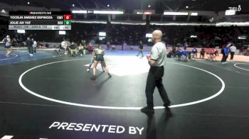 Girls 105 lbs Cons. Round 1 - Jolie Ah Yat, Richland (Girls) vs Yocelin Jimenez Espinoza, Federal Way (Girls)