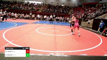 90 lbs Semifinal - Ashton Jones, Broken Arrow Wrestling Club vs Allie McCall, Fort Gibson Youth Wrestling