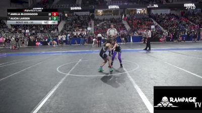 55 lbs Champ. Round 1 - Amelia Bloodgood, Blue Valley vs Alicia Larsen, Junction City