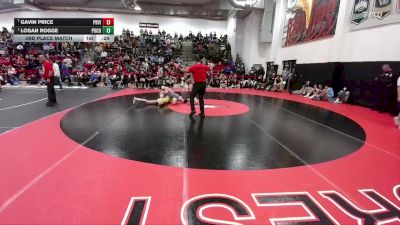 132 lbs 3rd Place Match - Logan Rogge, Pueblo County vs Gavin Price, Prairie View