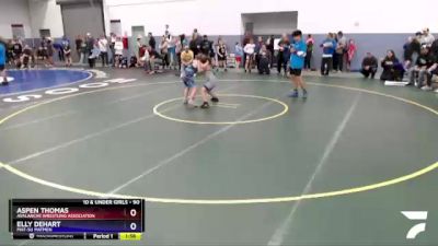 90 lbs Round 2 - Aspen Thomas, Avalanche Wrestling Association vs Elly DeHart, Mat-Su Matmen