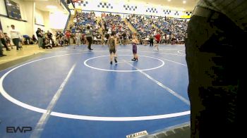 43 lbs Quarterfinal - Lawson Bohner, Buck Pride Wrestling vs Dawsyn Hawkins, Wagoner Takedown Club